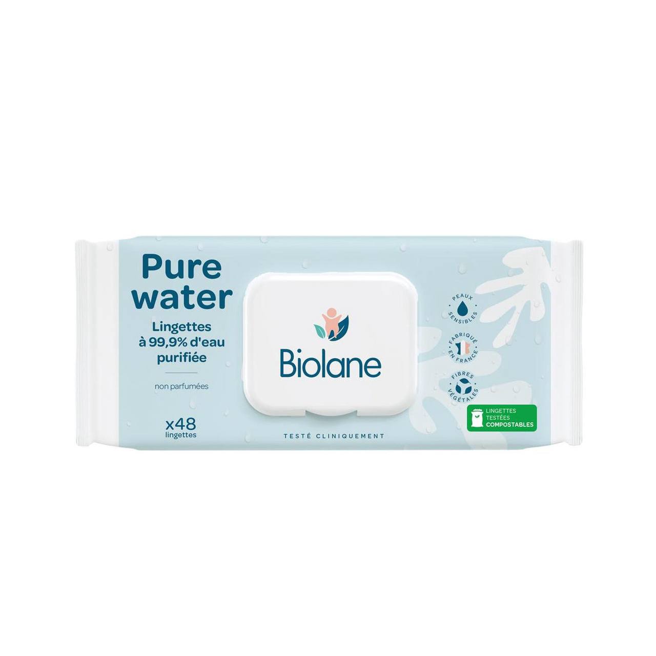 biolane H2O wipes 48 pic