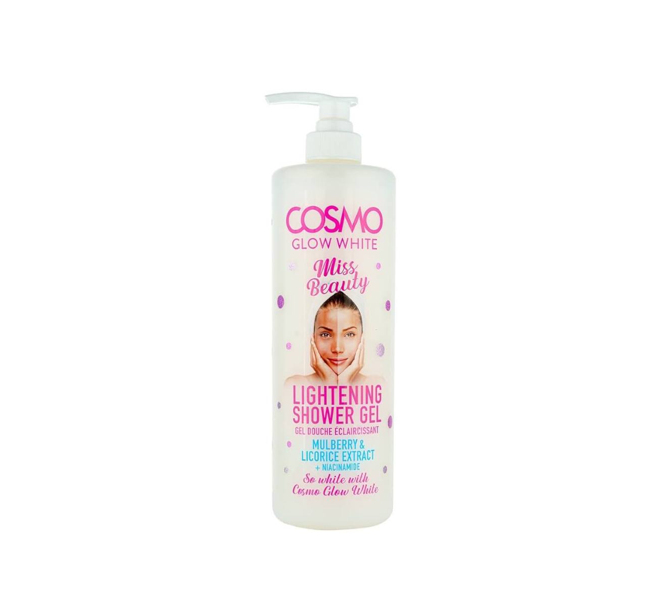 COSMO GLOW WHITE WHITENING SHOWER GEL MISS BEAUTY - 1000ML