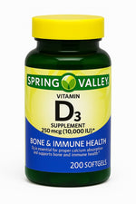 Vitamin D3 10000IU – 200 Soft Gels