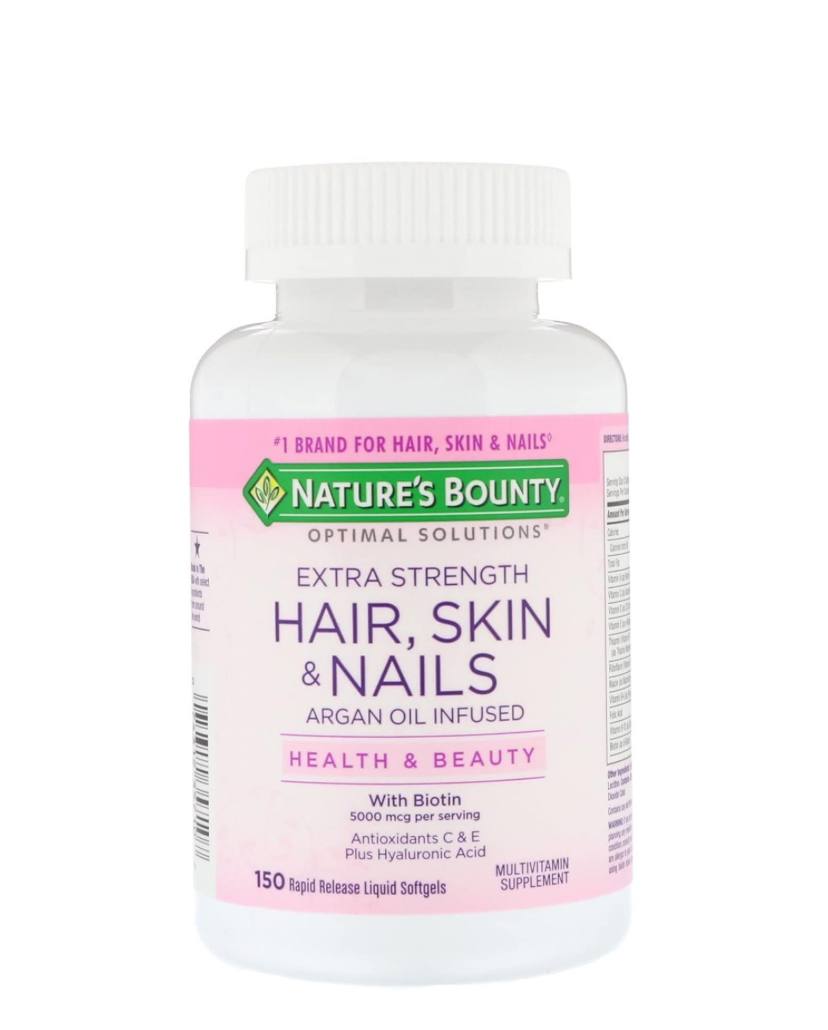 Nature’s Bounty Optimal Solutions Extra Strength Hair, Skin & Nails Softgels – 150 Capsules