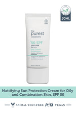Matte Finish Sunscreen for Oily Skin 50+ SPF Dry Touch Protection - Mattifying; Oil-Control Moisturizer TPS 210