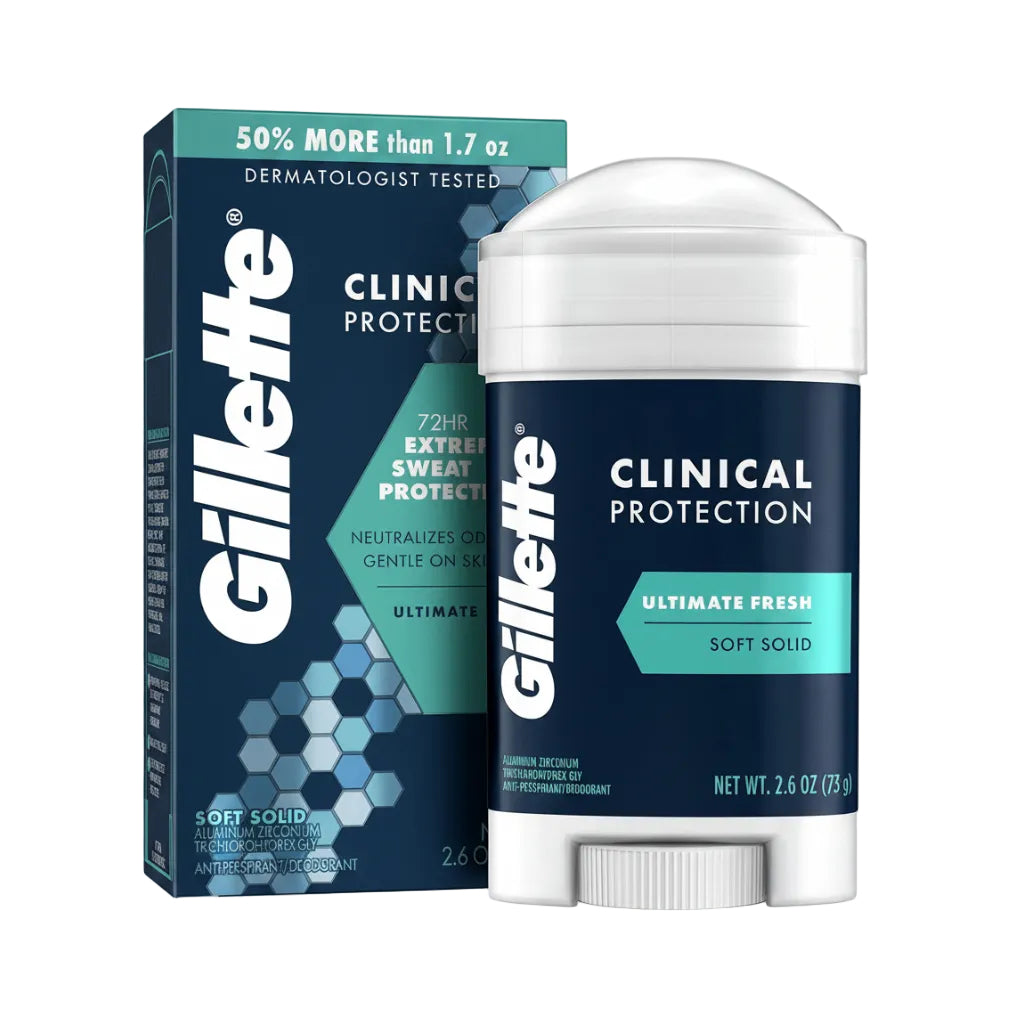 Gillette Clinical Strength Antiperspirant Deodorant for Men – Ultimate Fresh (1.7 oz / 48 g)
