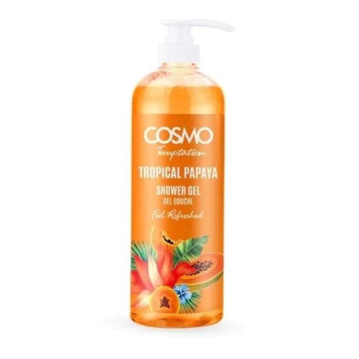 COSMO SHOWER GEL papaya- 1000ML   كوزمو جل استحمام بالبابايا - 1000 مل