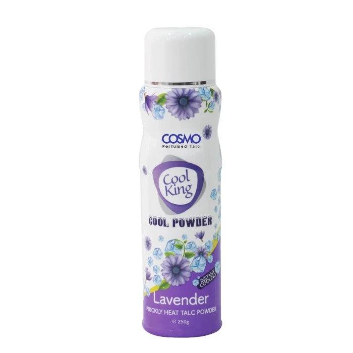 COSMO COOL KING COOL POWDER lavender - 250G   كوزمو بودرة معطرة للجسم باللافندر - 250 غرام