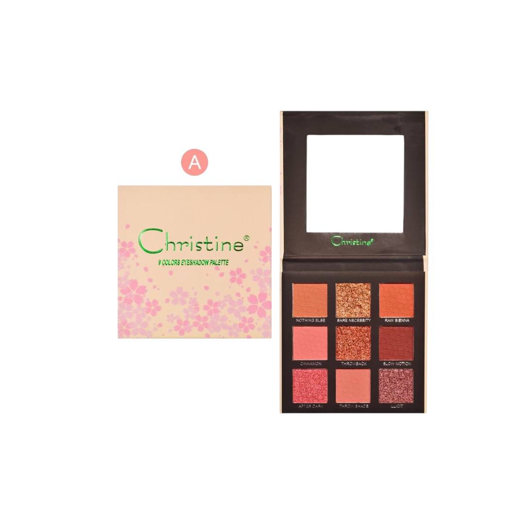 christine palette eyes shadow 9  colors A  A كرستين باليت ظلال للعيون 