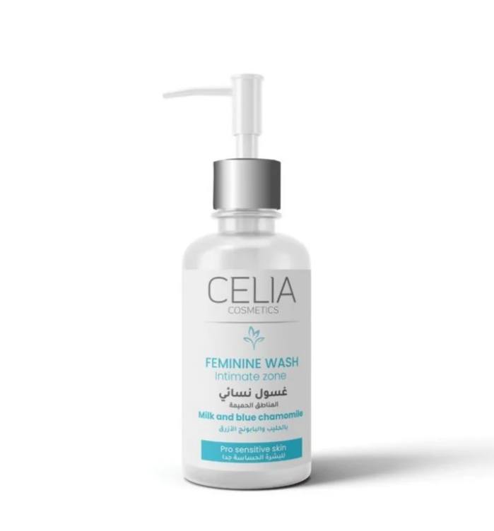 Celia intimate feminine wash milk and blue chamomile 180ml

سيليا غسول مناطق حساسة بالحليب والبابونج الازرق 180 مل
