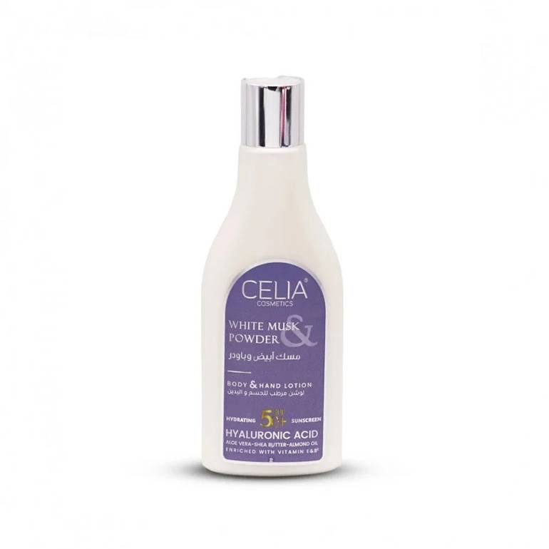 celia body lotion Musk and powder 200ml  سيليا لوشن مرطب للجسم بالمسك والباودر 200 مل