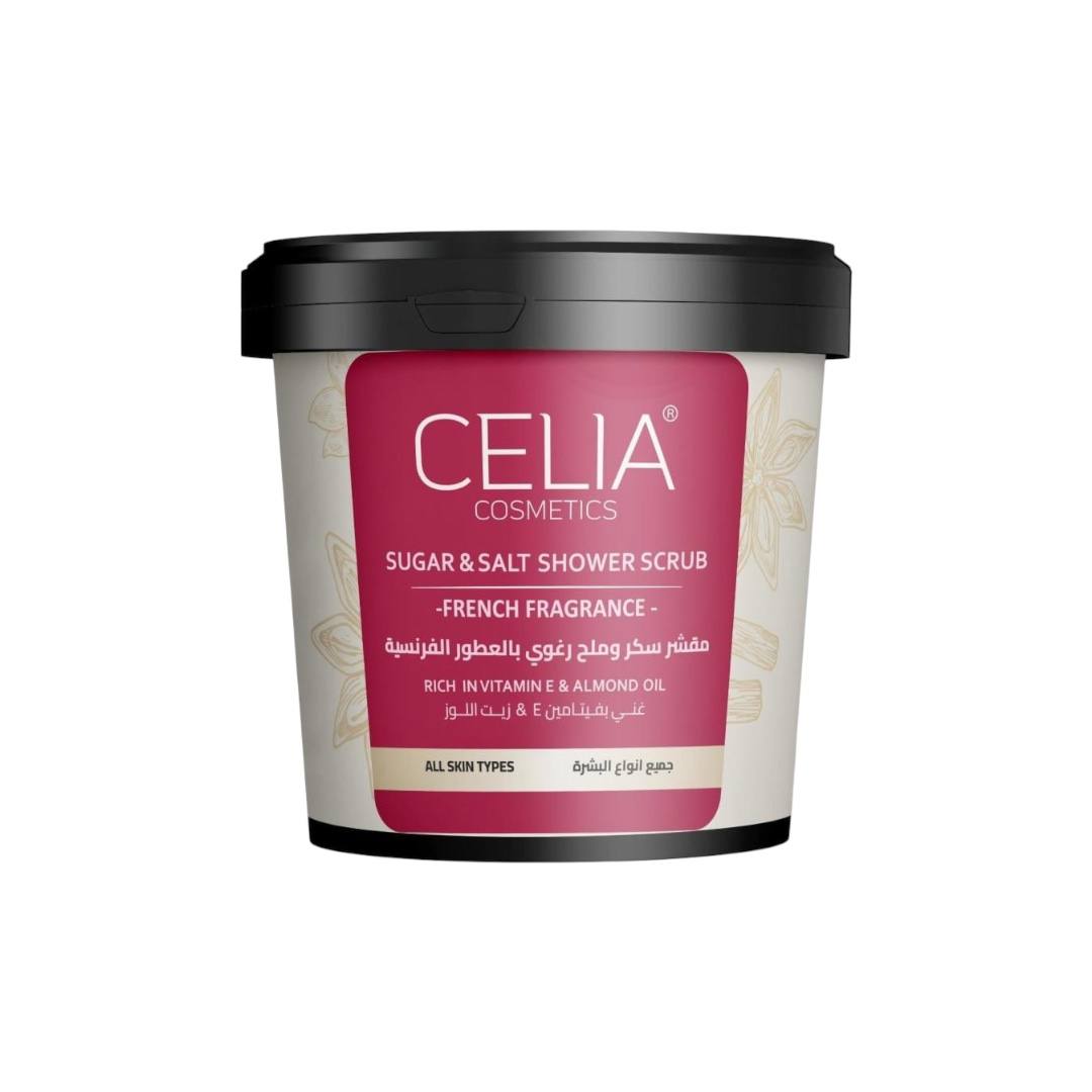 Celia Red Velvet Sugar & Salt Scrub - 700g  سيليا مقشر رغوي بالملح والسكر ريد فيلفت 700 غم