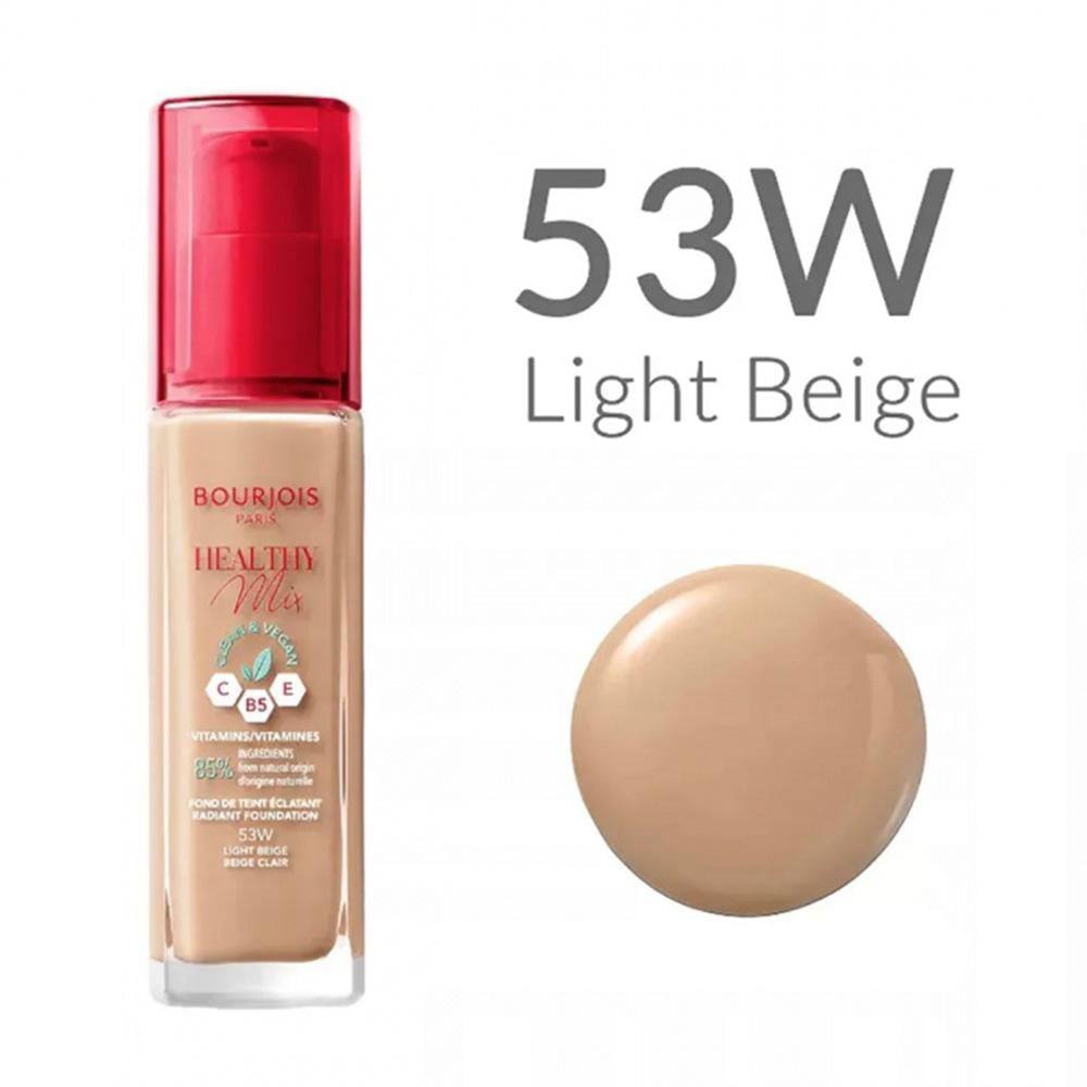 Bourjois Healthy Mix Clean & Vegan Foundation (Shade: 53W Light Beige) – 30 ml