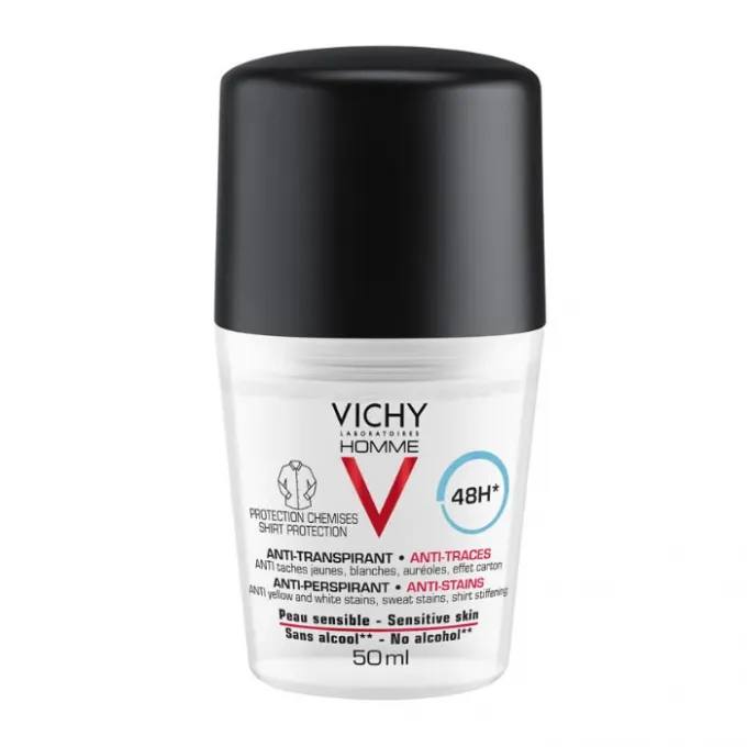 Vichy Men Home 48 hr Anti Perspirant & Anti-Stains Roll-On Deodorant 50 ml