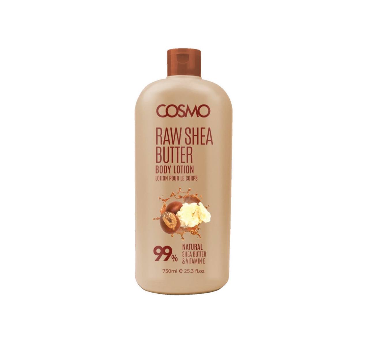 COSMO RAW SHEA BUTTER BODY LOTION 99% NATURAL - 750ML