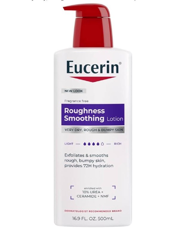 Eucerin Roughness Relief Lotion – Full Body Lotion for Extremely Dry, Rough Skin (16.9 fl. oz / 500ml)