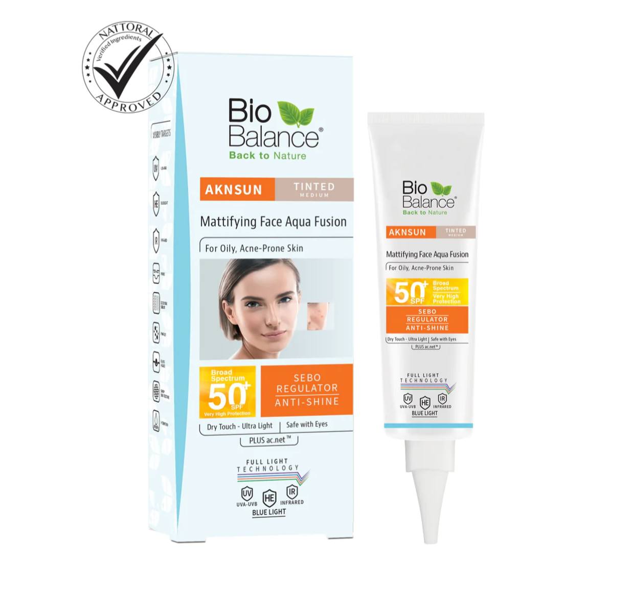 Bio Balance Aknsun Medium Tinted SPF 50 Dry Touch - 40ml